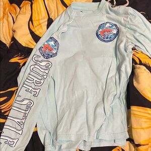 Surf Style Aqua Long Sleeve Tee